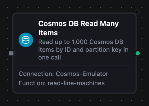 Azure Cosmos DB Read Many Items node configuration