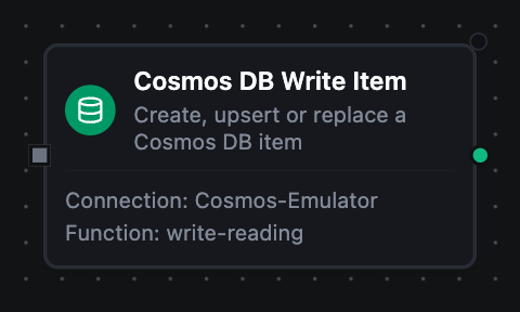Azure Cosmos DB Write Item node