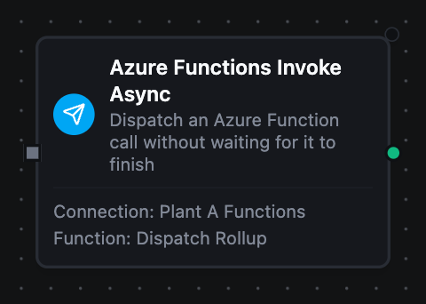 Azure Functions Invoke Async node configuration