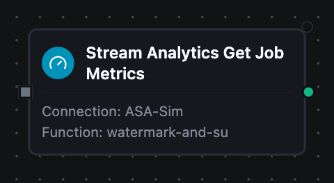 Stream Analytics Get Job Metrics node