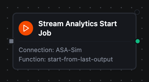 Stream Analytics Start Job node
