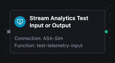 Stream Analytics Test Input or Output node