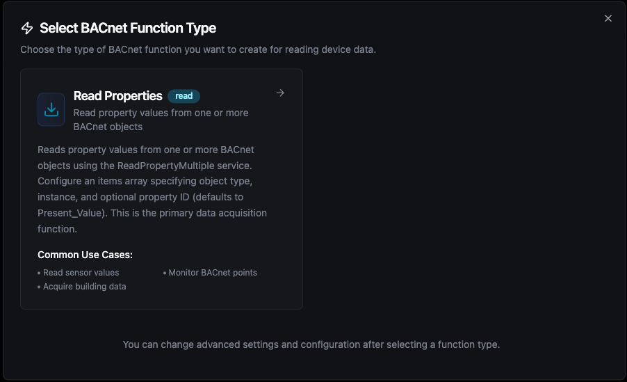 BACnet Function Creation