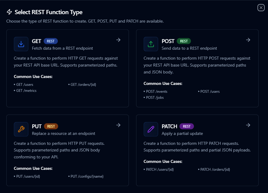 REST Function Creation