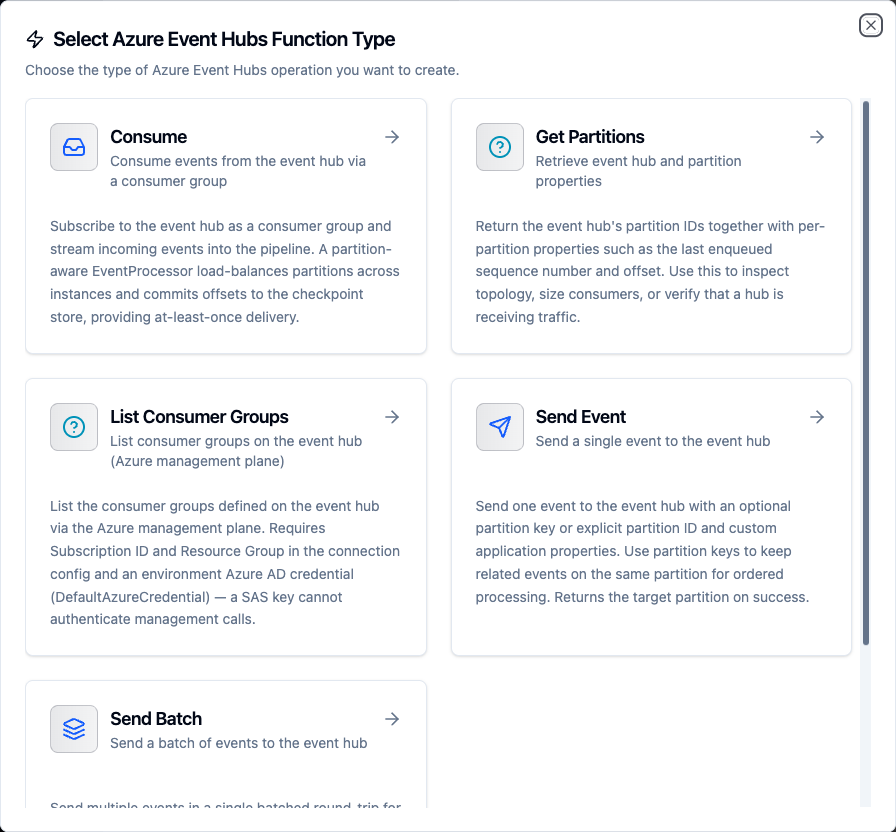 Azure Event Hubs Function Creation