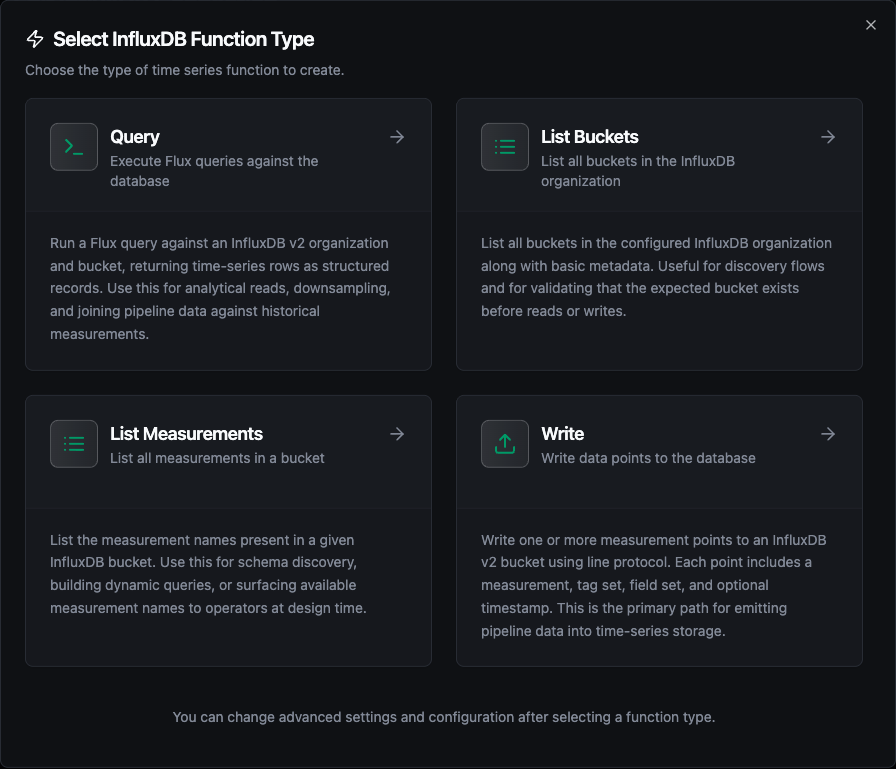 InfluxDB Function Creation