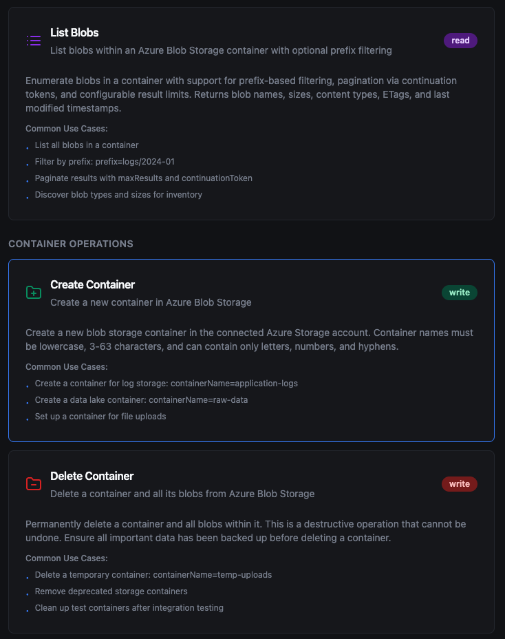 Azure Blob Storage Function Type Selection