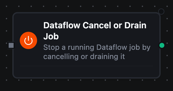 Google Cloud Dataflow Cancel or Drain Job node