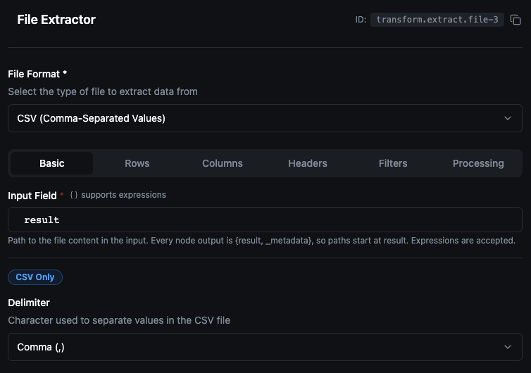 File Extractor – Basic and format