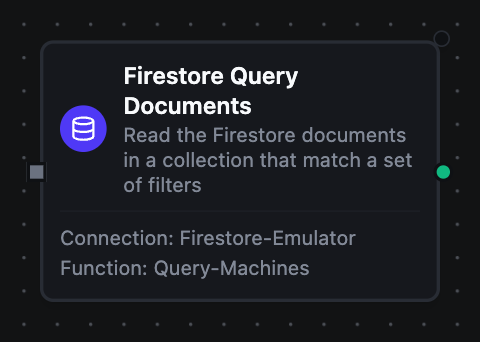 Firestore Query Documents node configuration