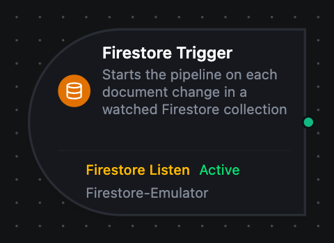Firestore Trigger Node interface