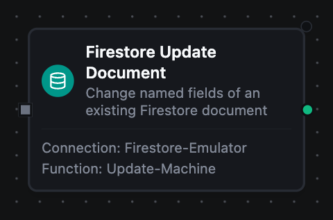 Firestore Update Document node configuration