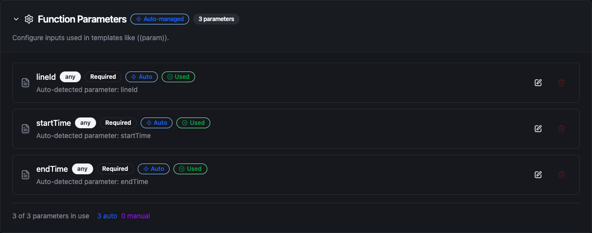 REST Function Parameters