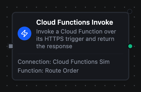 Cloud Functions Invoke node configuration