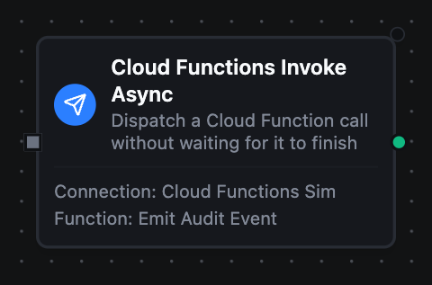 Cloud Functions Invoke Async node configuration