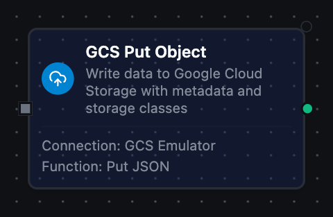 GCS Put node configuration