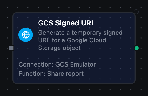 GCS Generate Signed URL node configuration