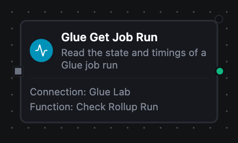AWS Glue Get Job Run node