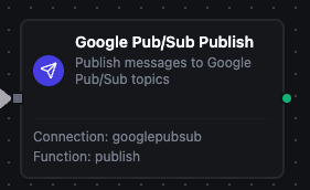 Google Pub/Sub Publish node configuration