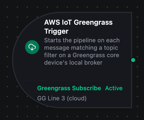 AWS IoT Greengrass Trigger node