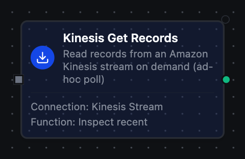 Kinesis Get Records node configuration