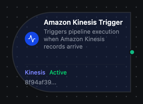 Kinesis Trigger Node interface