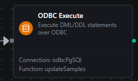 ODBC Execute node configuration