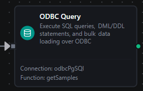 ODBC Query node configuration