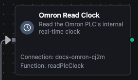 Omron Read Clock node configuration