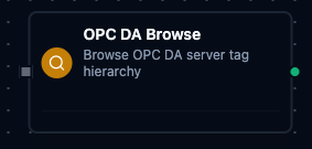 OPC DA Browse node configuration