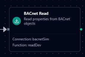 BACnet node in pipeline designer