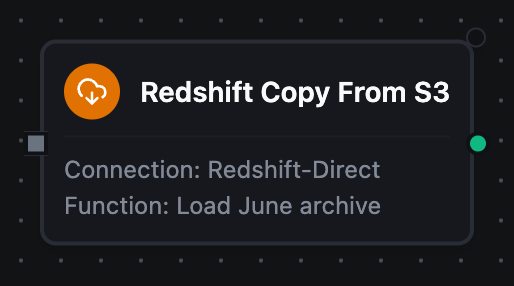 Redshift Copy From S3 node configuration
