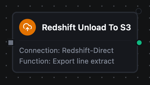 Redshift Unload To S3 node configuration
