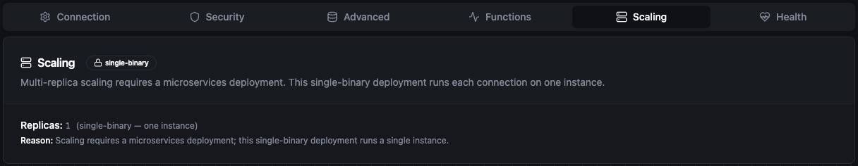 Scaling tab