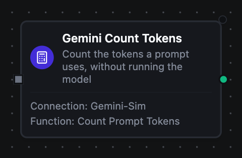 Gemini Count Tokens node configuration