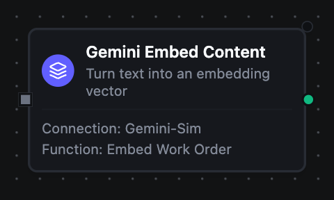 Gemini Embed Content node configuration