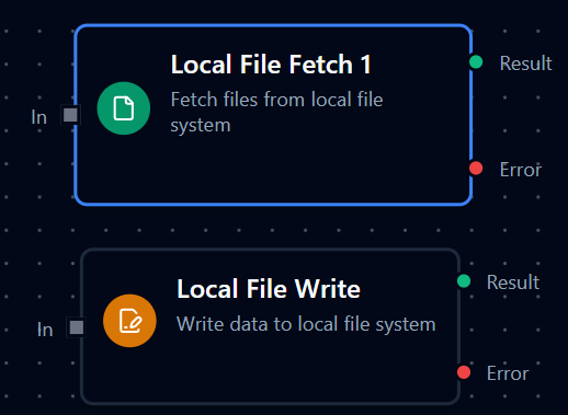 Local File node in pipeline designer